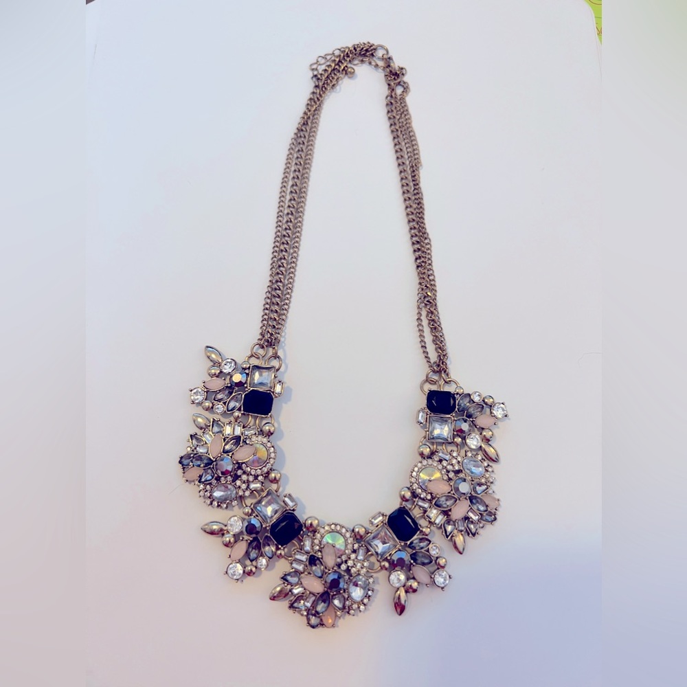 Studded cluster necklace